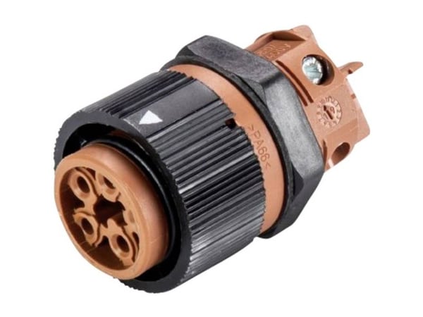 Wieland Electric 46.051.5050.4 rund stikkontakttilkobling, innbygging, totalt antall poler 5, serie (rundstiftforbindelse) RST® MINI
