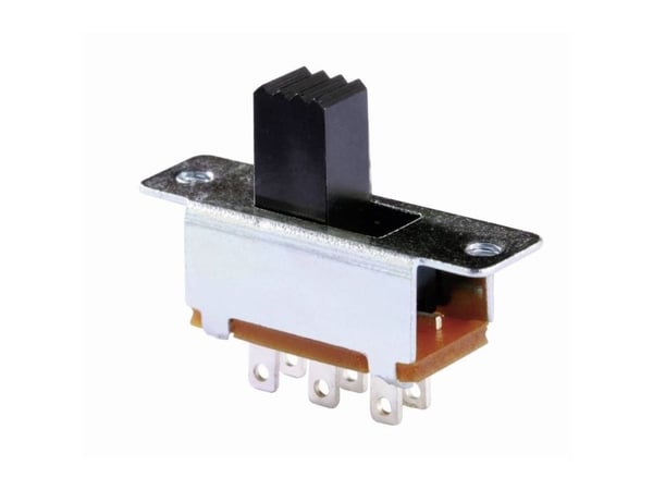 Knitter-Switch MFS 201N SW skjutkontakt, 30 V/DC 0.35 A, 2 x On/On, 1 st