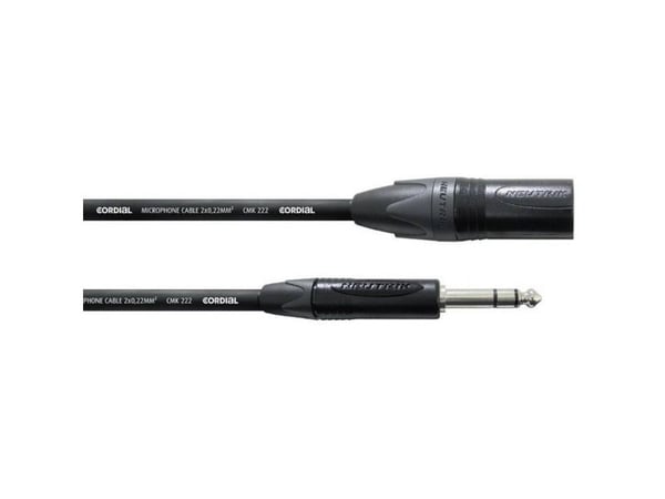 Cordial CPM2,5MV XLR-adapterkabel [1x XLR-plugg - 1x 6,3 mm jackplugg] 2,50 m sort