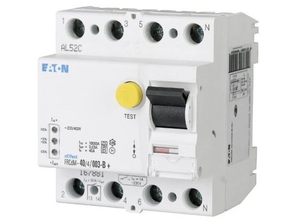 Eaton 167885 FI-sikkerhedsafbryder allstrømssensitiv 4-polet 40 A 0,3 A 240 V, 415 V