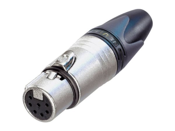 Neutrik NC7FXX, XLR, Aluminium, Sort, Sølv/nikkel, IP40, 1 mm², 1500 V