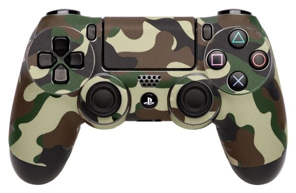 Gaming controller skin(Sticker only, controller not included), PlayStation 4, Camouflage, Grøn