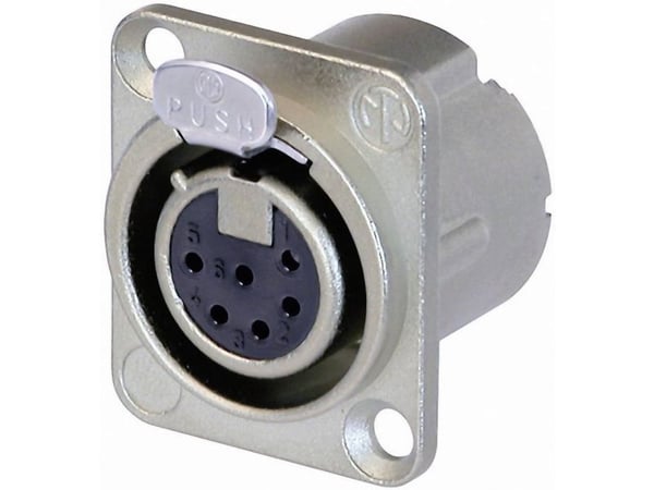 Neutrik NC6FD-LX, XLR, Sølv, Polyamid, Stål, Sølv/nikkel, IP40, 50 V