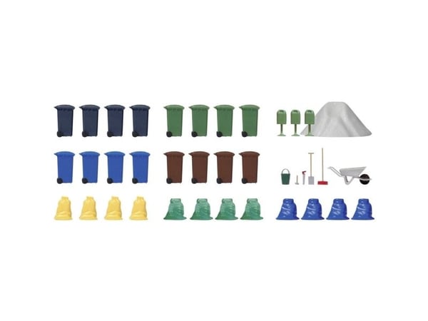 Busch BU 1136 H0 avfallssett i plastmodell