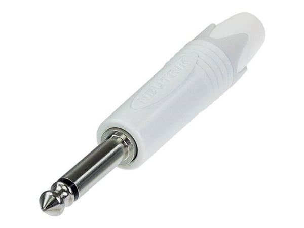Neutrik NP2X-WT, Plug, Rustfritt stål, Hvit, Messing, Polyamid, Polyoksymetylen (POM), Zink, Messing, 1 mm², 1 V