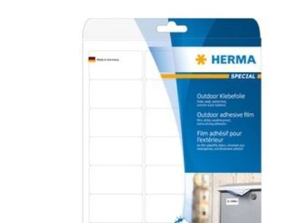 HERMA 9532, Valkoinen, Itse kiinnittyvä tulostintarra, A4, Polyolefiini, Laser, Kiinteä