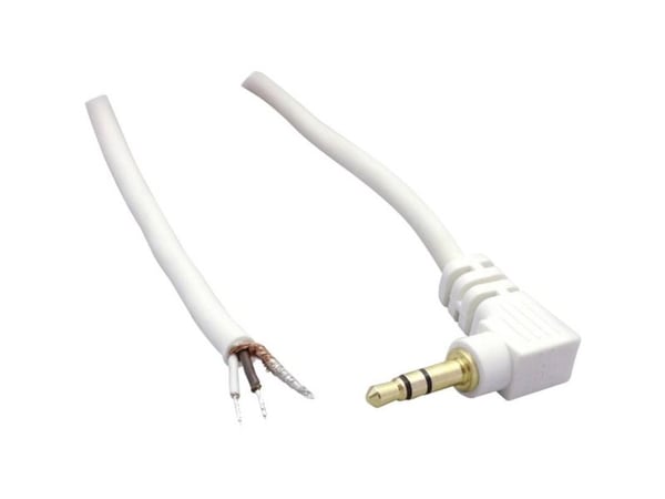 BKL Electronic 1101254, 3.5mm, Uros, Uros, Kupari, 1,8 m, Valkoinen
