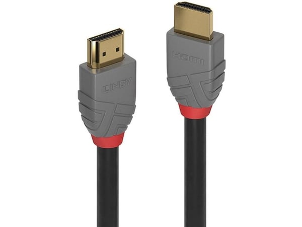 Lindy 36965, 5 m, HDMI Type A (Standard), HDMI Type A (Standard), 18 Gbit/s, Svart, Grå