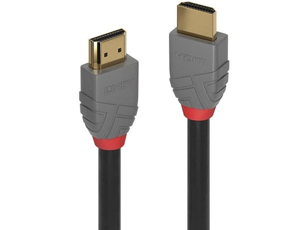 Lindy 36963, 2 m, HDMI-tyyppi A (vakio), HDMI-tyyppi A (vakio), 4096 x 2160 pikseliä, 3D, Musta, Harmaa