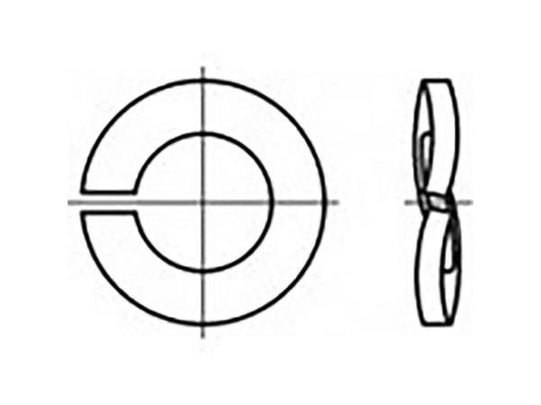 TOOLCRAFT fjærskive innvendig diameter 12 mm DIN 128, fjærstål, galvanisert, 500 stk