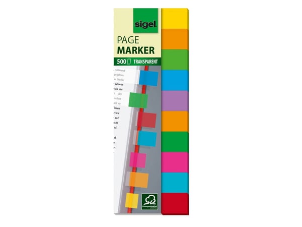 Sigel HN684, Flerfarget, Rektangel, Matte, 44 mm, 12,5 mm, 500 stykker