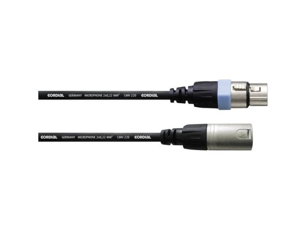 Cordial INTRO CCM 1 FM, XLR (3-pin), Hankjønn, XLR (3-pin), Hunkjønn, 1 m, Svart