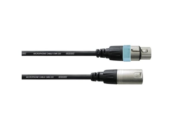 Cordial CCM 0,5 m XLR forbindelseskabel [1x XLR-tilkobling - 1x XLR-plugg] svart