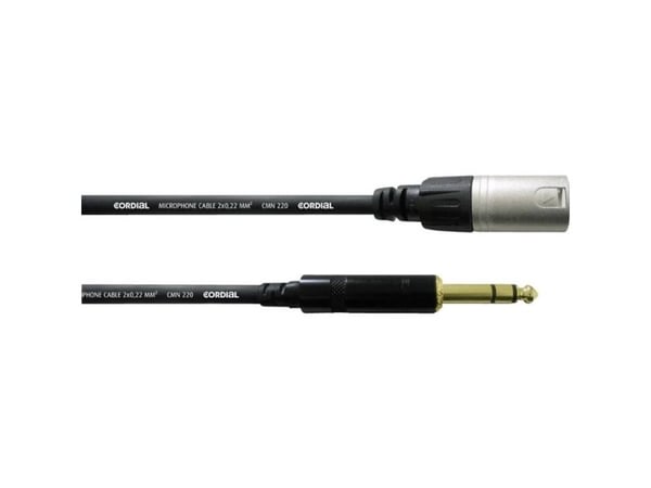 Cordial CFM 6 MV, 6.35mm, Hankjønn, 2 x XLR (3-pin), Hunkjønn, 6 m, Svart