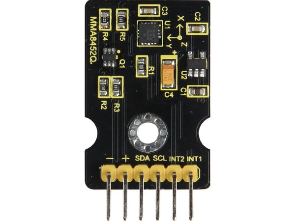 Joy-iT SEN-MMA8452Q, Akselerasjonssensor, Arduino/Raspberry Pi, Sort, Gull, Sølv, 350 mm, 20 mm, 7 mm