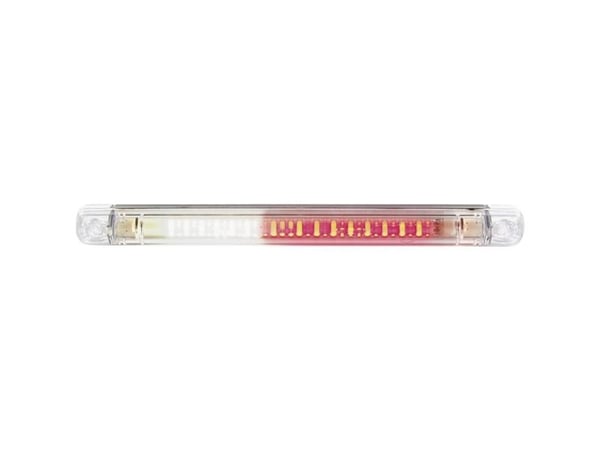 SecoRüt tilhenger baklykt baklys/tåkebaklys, 12 V/24 V, rød/hvit, klart glass