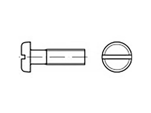 TOOLCRAFT TO-6853314 flate rundhodeskruer M5 45 mm, spor DIN 85, stål, 500 stk