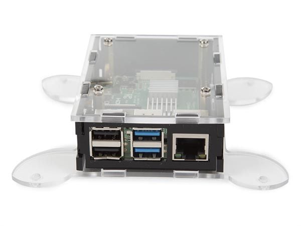 Whadda WPA505, Etui, Raspberry Pi, Raspberry Pi, Svart, Gjennomsiktig, Perspex, 100 mm