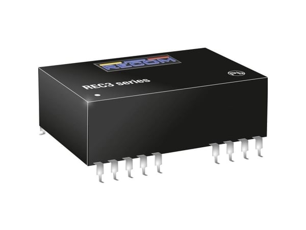 RECOM REC3-2412DRW/H4/A DC/DC-muunnin, tulostus 125 mA 3 W Lähtöjen määrä: 2 x