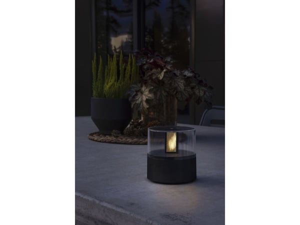 Konstsmide 1897-700, Lampa med flamma, Svart, Plast, IP44, 256 lamp(or), LED