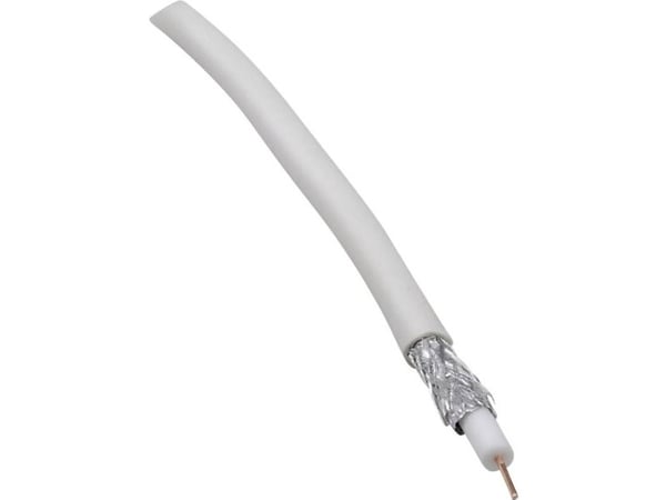 BKL Electronic 0806001/50 Koaksiaalikaapeli Ulkohalkaisija: 6,60 mm 75 Ω 90 dB Valkoinen 50 m