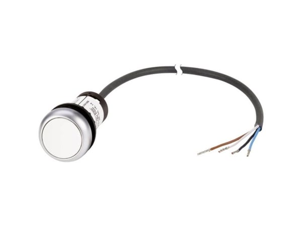 Eaton 185673 C22-D-W-K10-P62 Painonappi litteä valkoinen 1 kpl