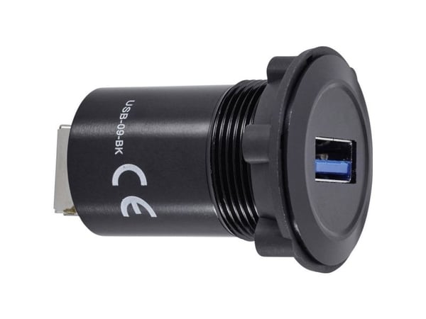 TRU COMPONENTS USB-09-BK USB-innbyggingskontakt 3.0 – innbygging, 1 stk
