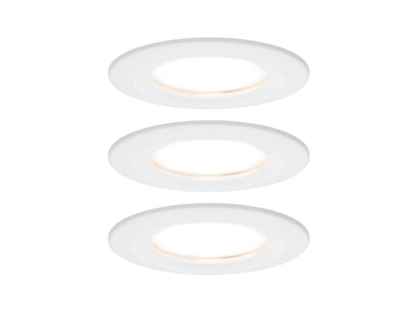 Paulmann 934.96, Innsunket spotlight, 3 ampuller, LED, 2700 K, 460 lm, Hvit