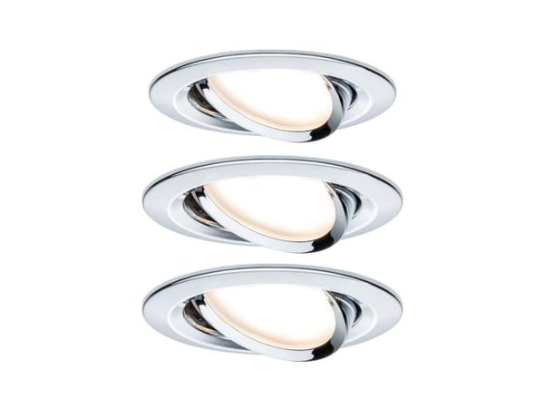 Paulmann 934.52, 3 ampuller, LED, 19,5 W, 460 lm, Kromfarget