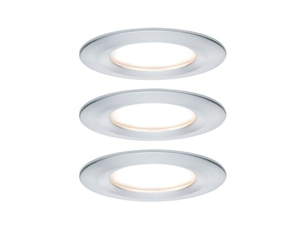 Paulmann 934.98, Innsunket spotlight, 3 ampuller, LED, 2700 K, 460 lm, Aluminium