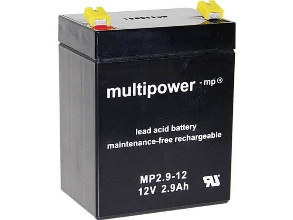 Multipower MP2,9-12 blybatteri 12 V 2,9 Ah vedlikeholdsfritt
