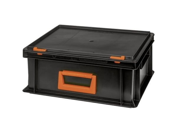Alutec 139214110188 plastboks Magnus PC 14 (B x H x D) 400 x 183 x 300 mm sort/oransje 1 stk