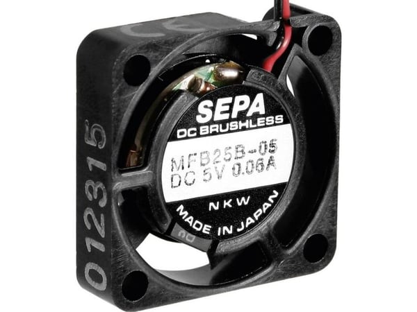 SEPA MFB25B12 aksialvifte 12 V/DC 23 l/min 25 x 25 x 6,5 mm