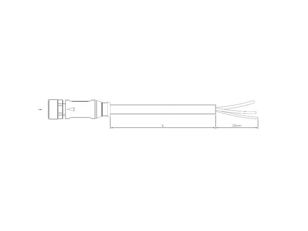 TE Connectivity 1-2273001-3 Anturi/toimilaitteen liitin koottuna M8-pistorasiaan suora 5 m 5 m