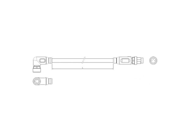 TE Connectivity 2-2273125-4 Anturi/toimilaite liitin koottu M12 uros suora naaras, 1,5 m, M12, Hanstik/Hunstik, Sort, Polyuretaani (PUR), Polyvinyy...