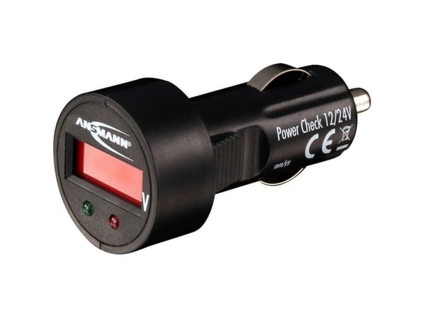 Ansmann PowerCheck12/24V - 1900-0019, Musta
