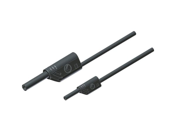 SKS Hirschmann MAL S WS 2-4 100/1 Säkerhetsprovledning [Lamellanslutning 4 mm - Lamellanslutning 2 mm] 1,00 m Svart 1 st