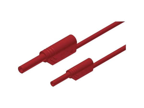 SKS Hirschmann MAL S WS 2-4 100/1 Säkerhetsprøveledning [Lamelstik 4 mm - Lamelstik 2 mm] 1.00 m Rød 1 stk