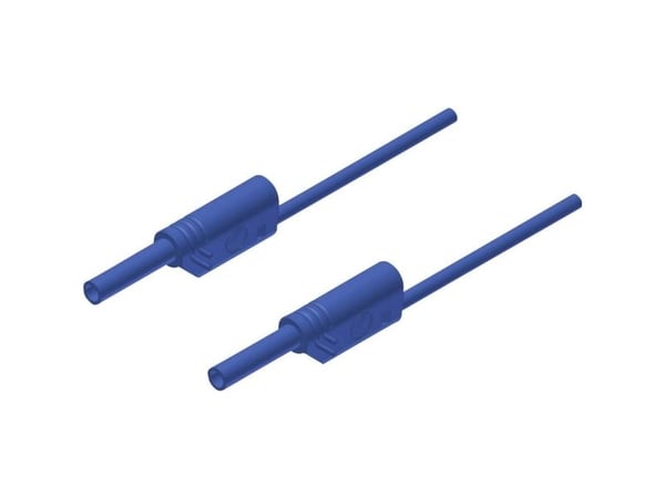 SKS Hirschmann MVL S 200/1 Au Säkerhetsprovledning [Lamellkoppling 2 mm - Lamellkoppling 2 mm] 2,00 m Blå 1 st