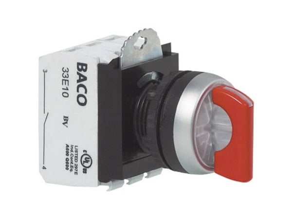 BACO L21KG10C Vaihtoehtoavain Eturengas muovia, Forkromet Rød 1 x 45 ° 1 stk