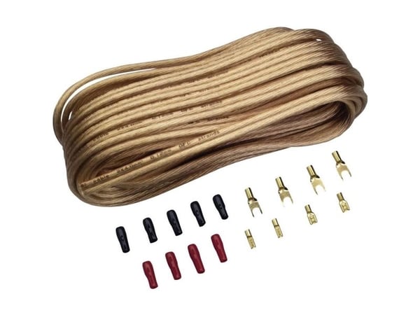 Sinuslive bil-HiFi høyttalerkabelsett 2 x 4 mm² 10,00 m forgylt, inkl. kontakter