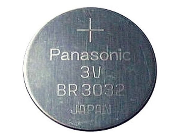 Panasonic BR3032, Engangsbatteri, Lithium, 3 V, 500 mAh, Rustfritt stål, 5,5 g