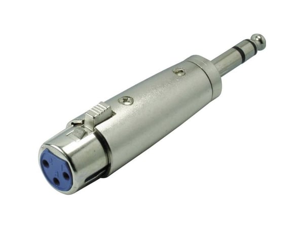 Kash XLR-adapter XLR-tilkobling til jackplugg 6,3 mm stereopol: 3 1 stk