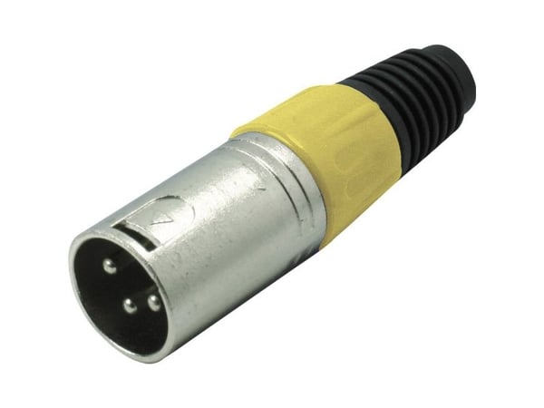 Kash 55002-Y XLR-kontakt rett poltall: 3 gul 1 stk