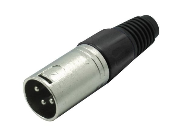 Kash 55002-S XLR-kontakt, rett poltall: 3 svart (1 stk)