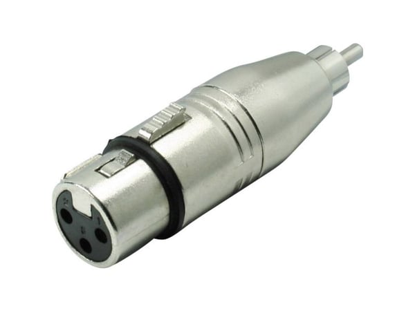 Kash XLR-adapter: XLR-anslutning till Cinch (Mono), poltal: 3