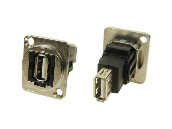 XLR-adapter USB A hann 2.0 til USB 2.0 A hunn adapter, innfelt CP30208NM CP30208NM, innhold 1 stk