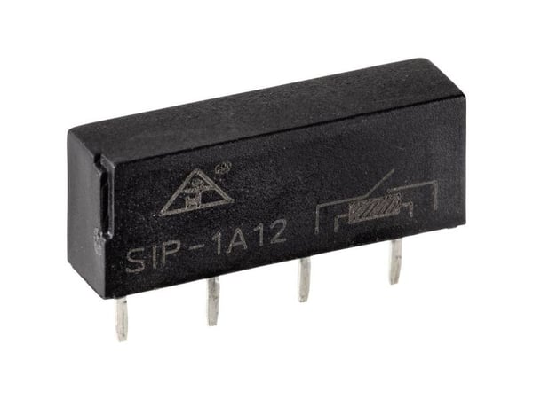 TRU COMPONENTS SIP1A12 Reed-rele 1 x päätepysäytys 12 V/DC 0,5 A 10 W SIP-4