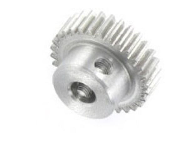 Reely stål cylindriskt kugghjul modul 0,5, borrdiameter 4 mm, 30 tänder
