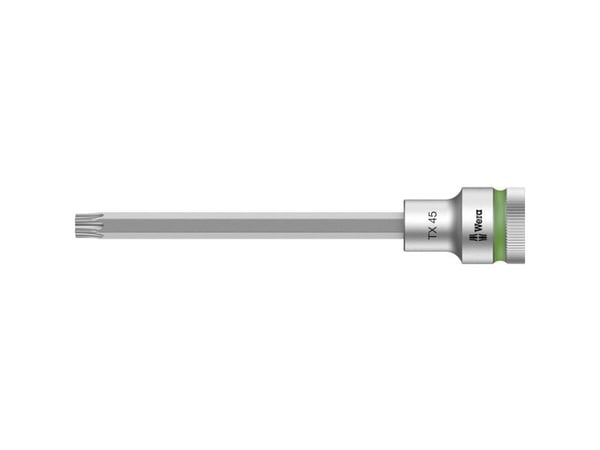 Wera 05003855001, Stikkontakt, 1/2", 1 hoder, T45, Kromvanadiumstål, Kromfarget